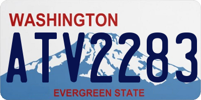 WA license plate ATV2283