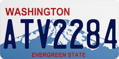 WA license plate ATV2284