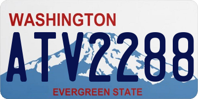 WA license plate ATV2288