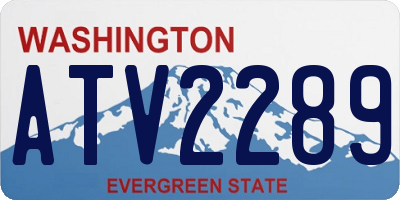 WA license plate ATV2289