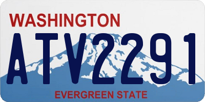 WA license plate ATV2291