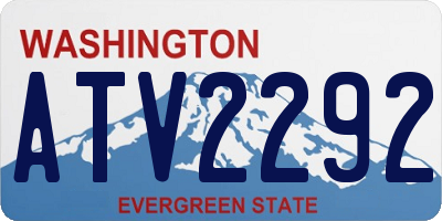 WA license plate ATV2292