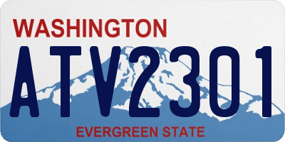 WA license plate ATV2301