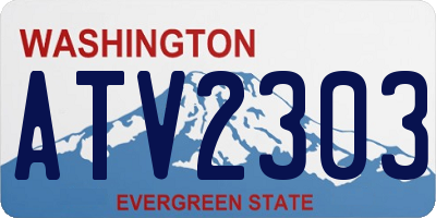 WA license plate ATV2303