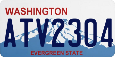 WA license plate ATV2304
