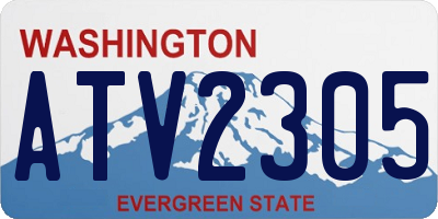 WA license plate ATV2305