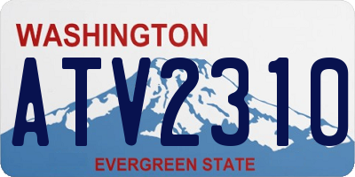 WA license plate ATV2310