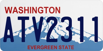WA license plate ATV2311