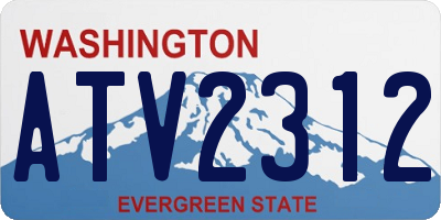 WA license plate ATV2312