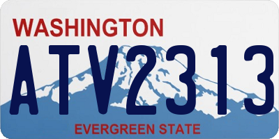 WA license plate ATV2313