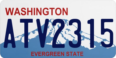 WA license plate ATV2315