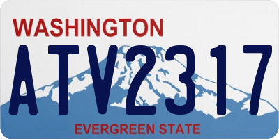 WA license plate ATV2317