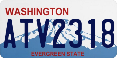 WA license plate ATV2318