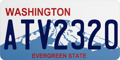 WA license plate ATV2320