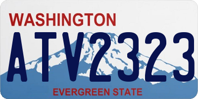 WA license plate ATV2323