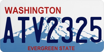 WA license plate ATV2325