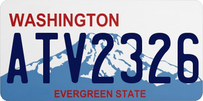 WA license plate ATV2326