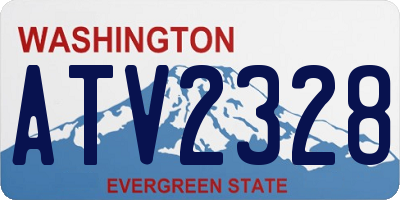 WA license plate ATV2328