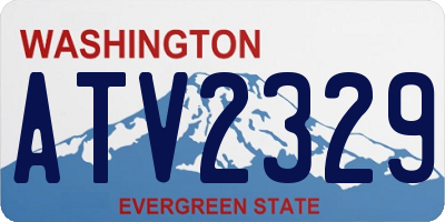 WA license plate ATV2329