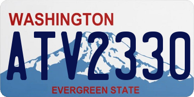 WA license plate ATV2330