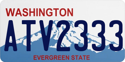 WA license plate ATV2333