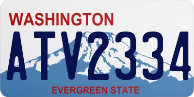 WA license plate ATV2334