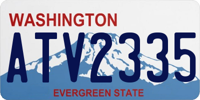 WA license plate ATV2335