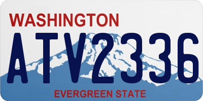 WA license plate ATV2336