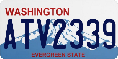 WA license plate ATV2339