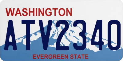 WA license plate ATV2340