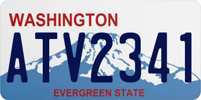 WA license plate ATV2341