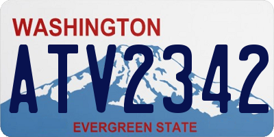 WA license plate ATV2342