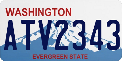WA license plate ATV2343