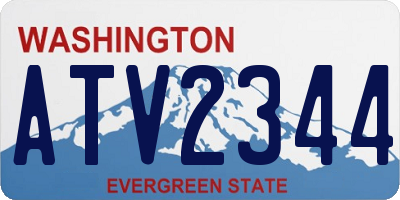 WA license plate ATV2344