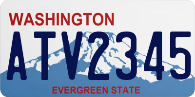 WA license plate ATV2345