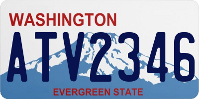 WA license plate ATV2346
