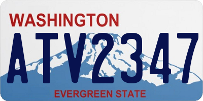 WA license plate ATV2347