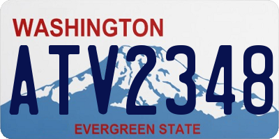 WA license plate ATV2348