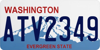 WA license plate ATV2349