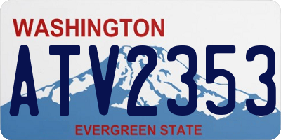 WA license plate ATV2353