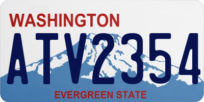 WA license plate ATV2354