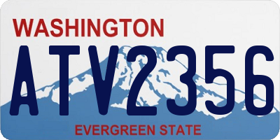 WA license plate ATV2356