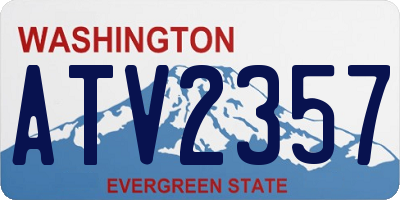 WA license plate ATV2357