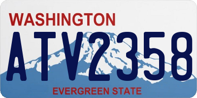 WA license plate ATV2358