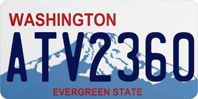 WA license plate ATV2360