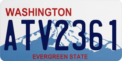 WA license plate ATV2361