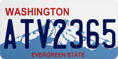 WA license plate ATV2365