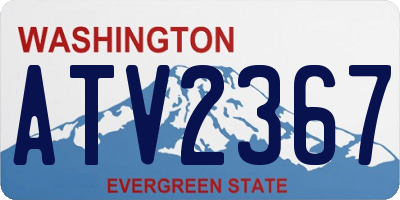 WA license plate ATV2367