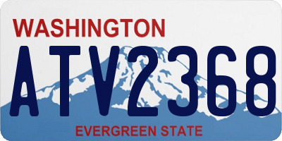 WA license plate ATV2368