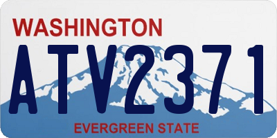 WA license plate ATV2371